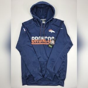 NEW Nike Therma-fit NFL Denver Broncos Hoodie Hooded Sweatshirt Men's Small  NWT